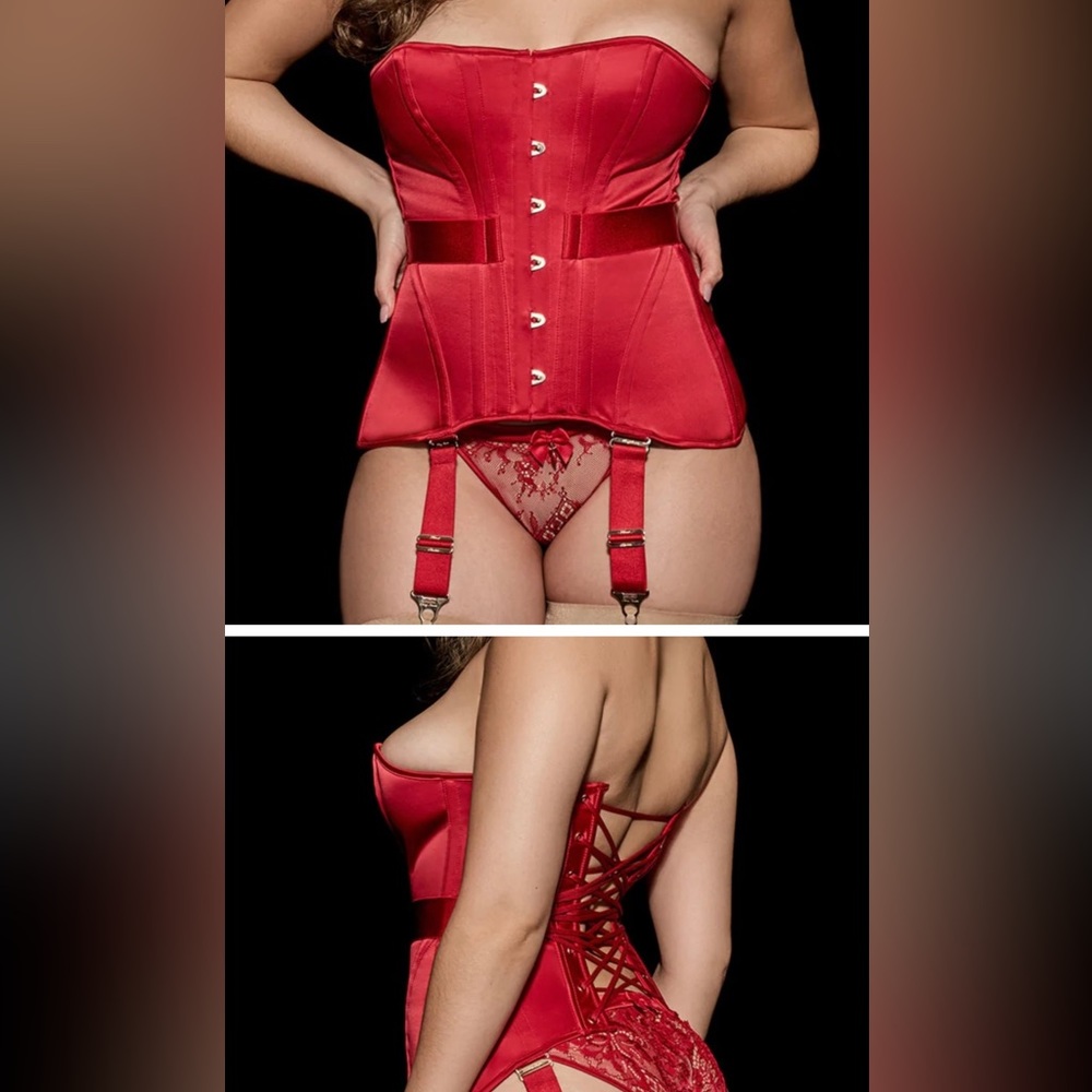 Chastity corset honey birdette RED never worn NWOT just tried on